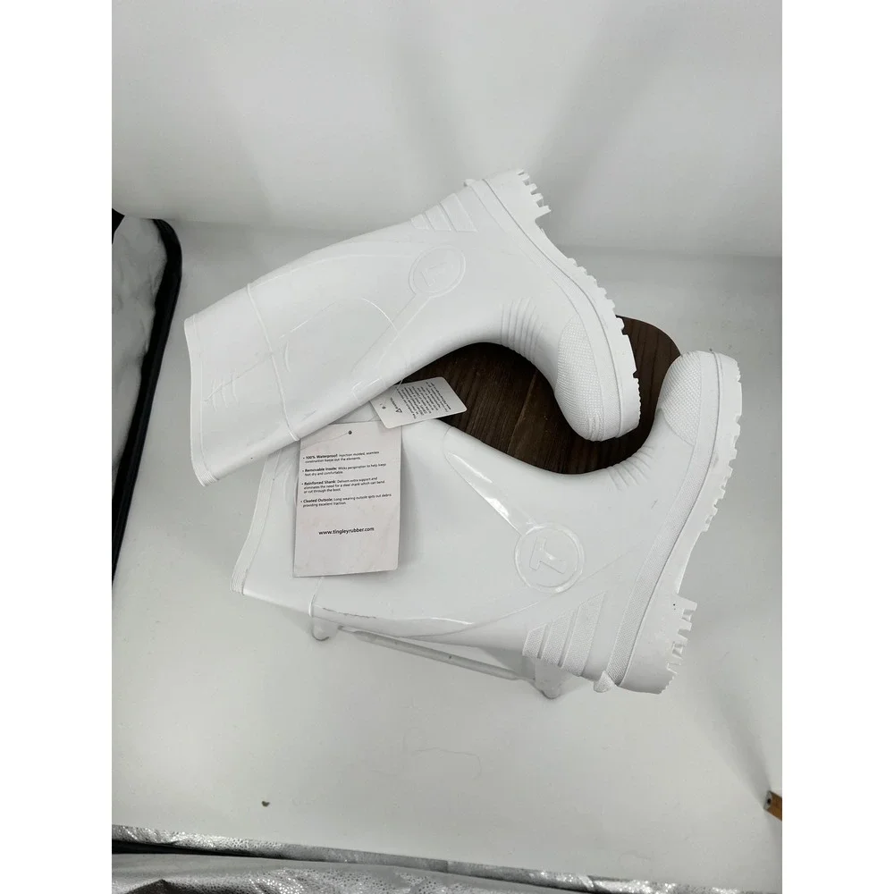 Tingley Pilot G2 White Waterproof Rubber Knee Boots Plain Toe 31168 Womens 8